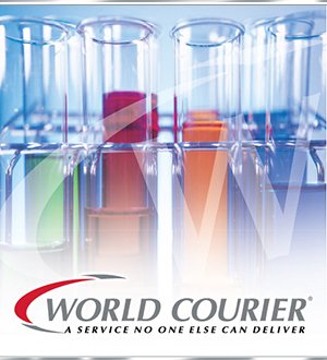 Jeff Lynch design World Courier logo and image