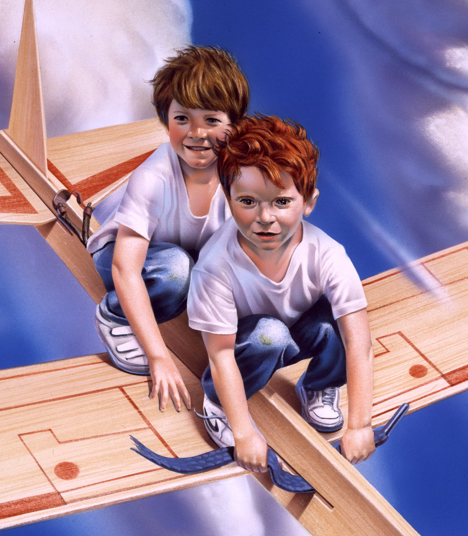Boys on a plane (detail)